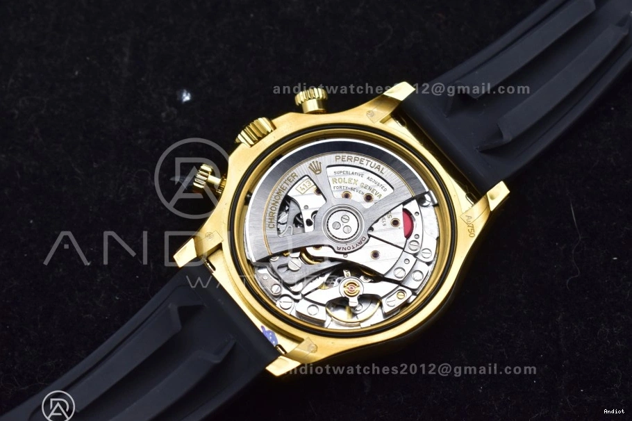 Black 1:1 Dial YG Edition Best (Weighted) 126518 V6 on Oysterflex Strap QF Daytona SH4131 0521